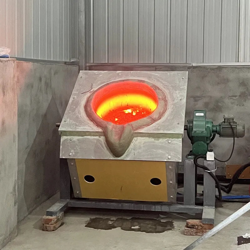 Medium Induction Heating Machine Aluminum Copper Iron Melting Automatic High Frequency Metal Smelting Furnace