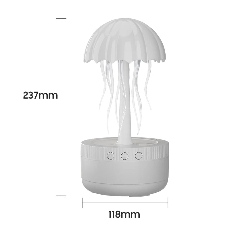 7 Colorful Night Light  Atomization Humidification Dynamic Jellyfish Essential Oil Diffuser 300ML Jellyfish Air Humidifier