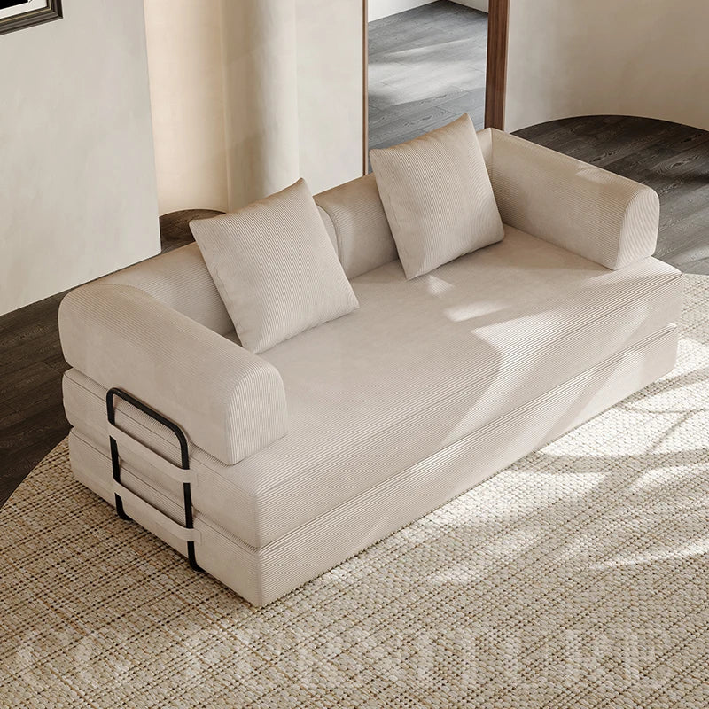 Modular Sofa Bed No Assembly Required Sectional Couch For Living Room Compressed Couch With Corduroy Fabric Sectional Sofa