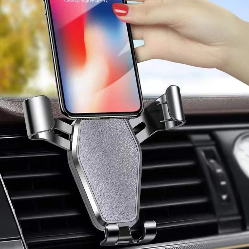 Gravity Car Phone Holder Air Vent Clip Mount Mobile Cell Stand Smartphone GPS Support For iPhone 15 14 13 Xiaomi Samsung Huawei