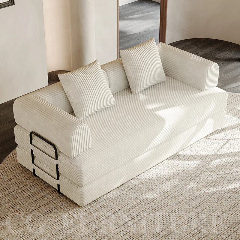 Modular Sofa Bed No Assembly Required Sectional Couch For Living Room Compressed Couch With Corduroy Fabric Sectional Sofa