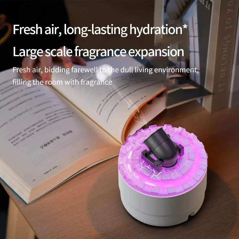 200ML Ultrasonic Simulated Smoke Cannon Firing Gunner 7 Color Led Light Essential Oil  Air Humidifier Aroma Diffuser for Hotel