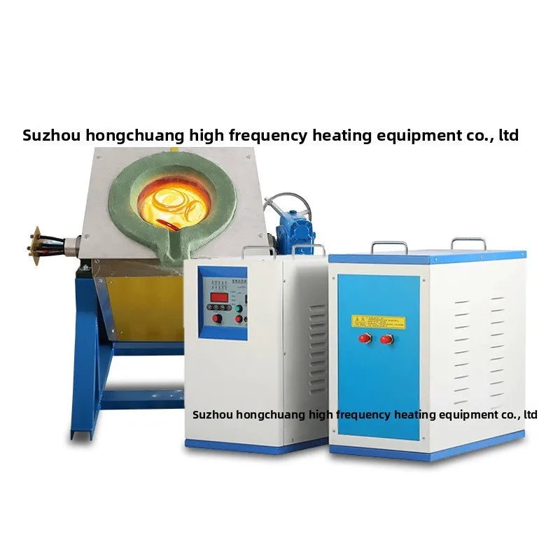 Medium Induction Heating Machine Aluminum Copper Iron Melting Automatic High Frequency Metal Smelting Furnace