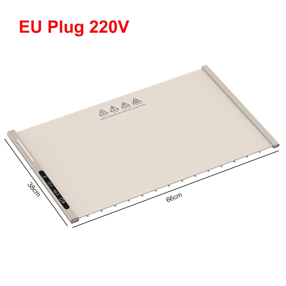 Electric Foldable Food Warmer Plate Smart Food Warming Tray Fast Heating Mat With 8 Temperature Settings Kitchen Warming Tray