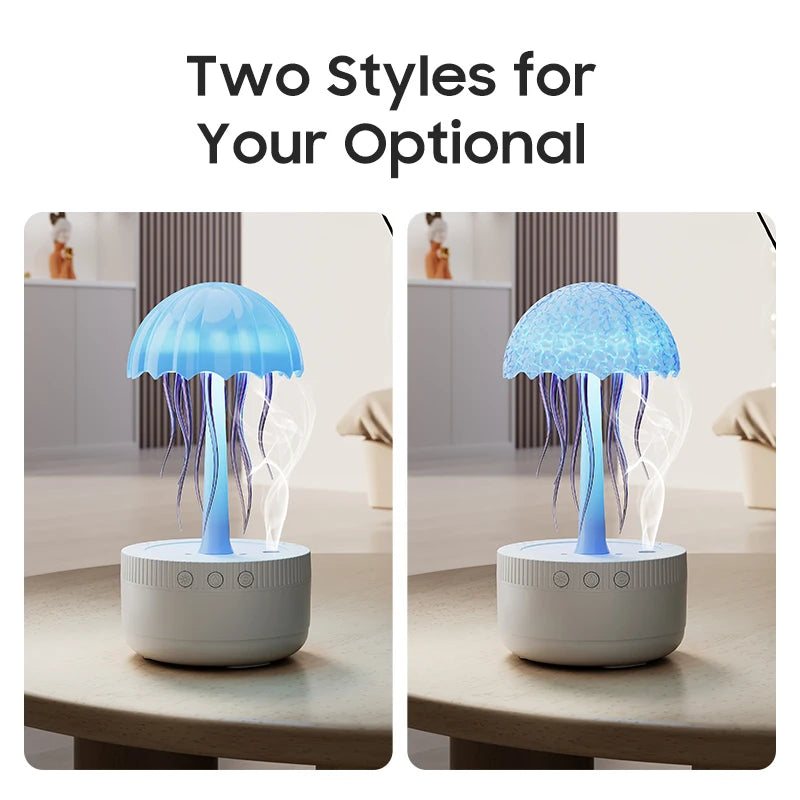 7 Colorful Night Light  Atomization Humidification Dynamic Jellyfish Essential Oil Diffuser 300ML Jellyfish Air Humidifier