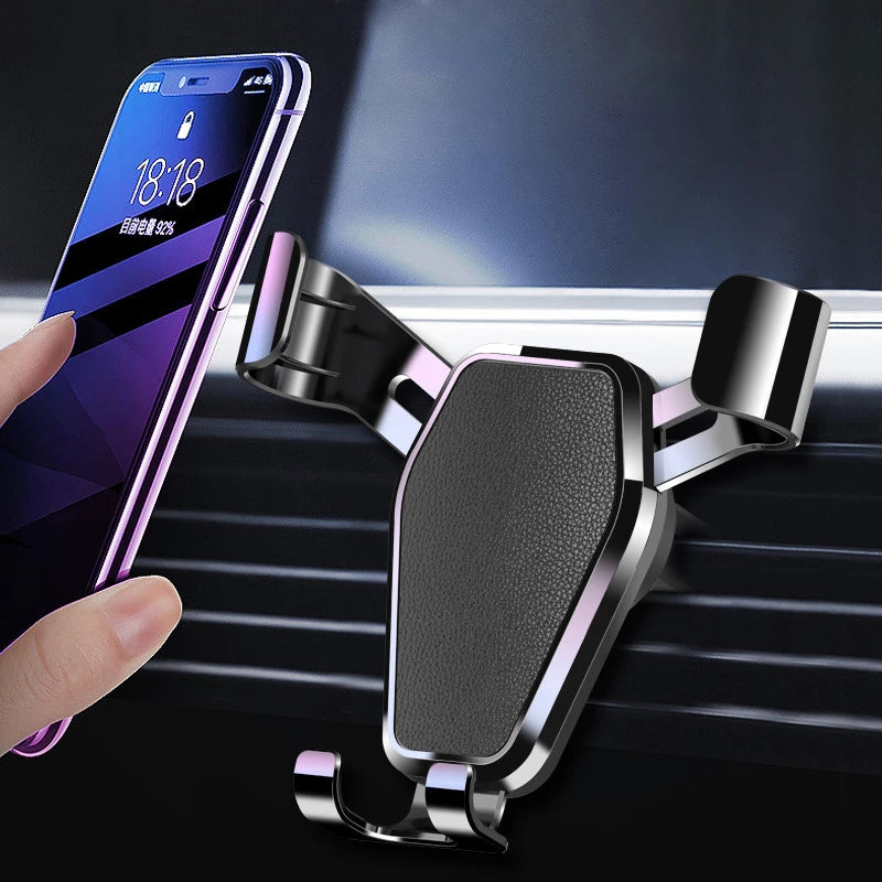 Gravity Car Phone Holder Air Vent Clip Mount Mobile Cell Stand Smartphone GPS Support For iPhone 15 14 13 Xiaomi Samsung Huawei