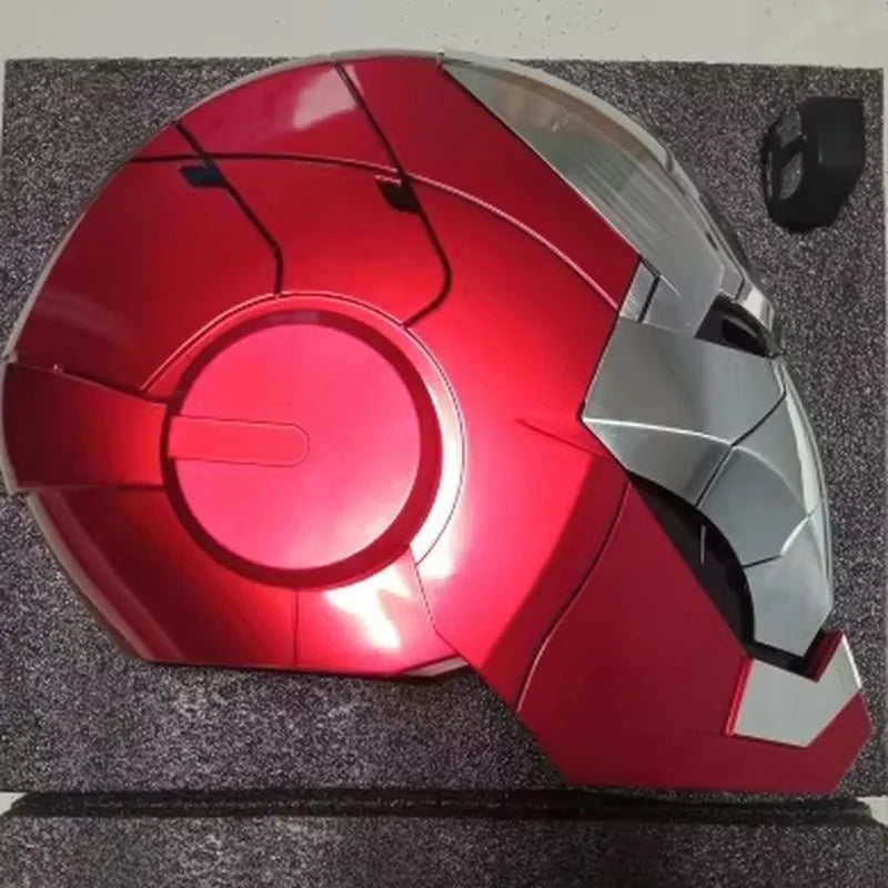 Iron Man Helmet Mk5 Electric Voice Activated Control Wearable Mask 1:1 Automatic Opening Closing Model Figure Adult Toy Gift