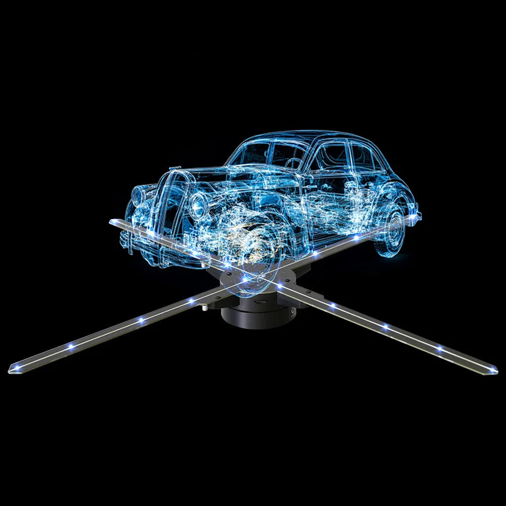 Portable 65cm Splicing 3d Hologram Fan With Hd Animation Functionality For Dynamic Advertising And Holographic Projection